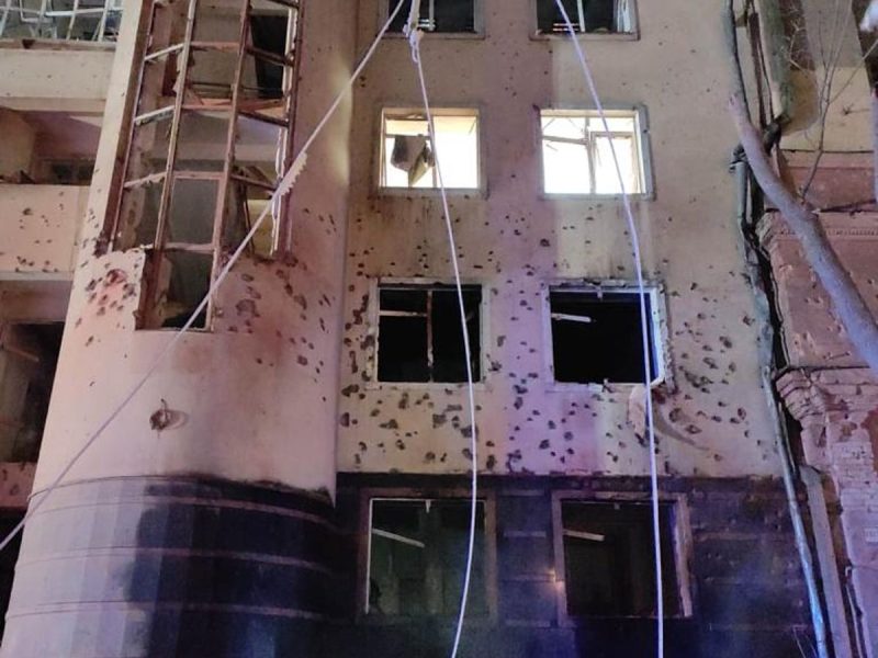В Харькове одна из российских ракет попала в здание больницы